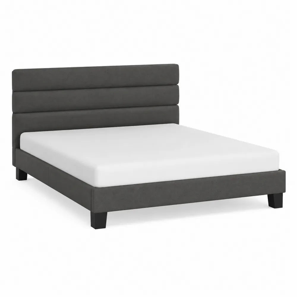 Letto matrimoniale in tessuto, 200x160 cm,