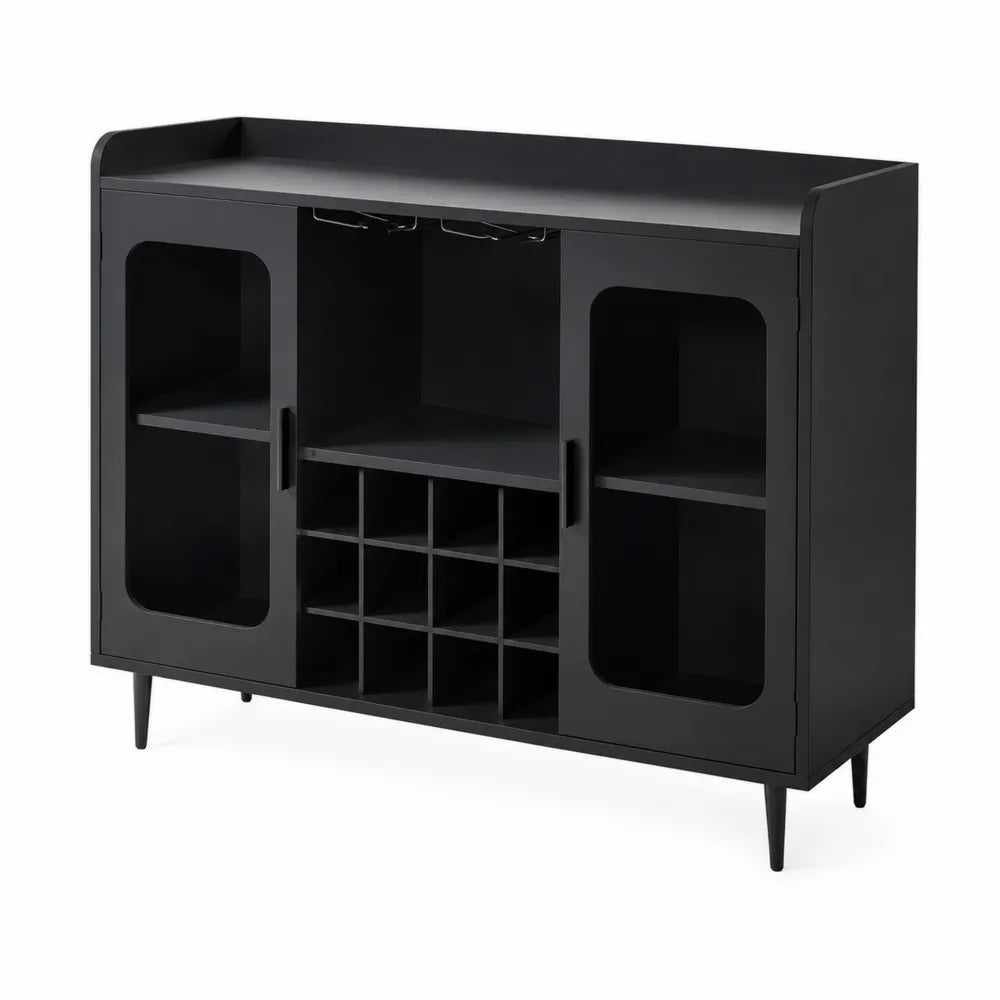 Credenza in Legno MDF con Ante in Vetro Temperato e