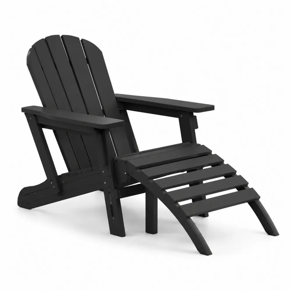 Sedia in Legno con Poggiapiedi